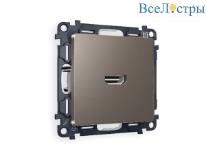 Комплект механизма розетки HDMI 2.0 40V/500mA 2.0GHz 5-18Gbit/s Ambrella Volt Alfa MA644010