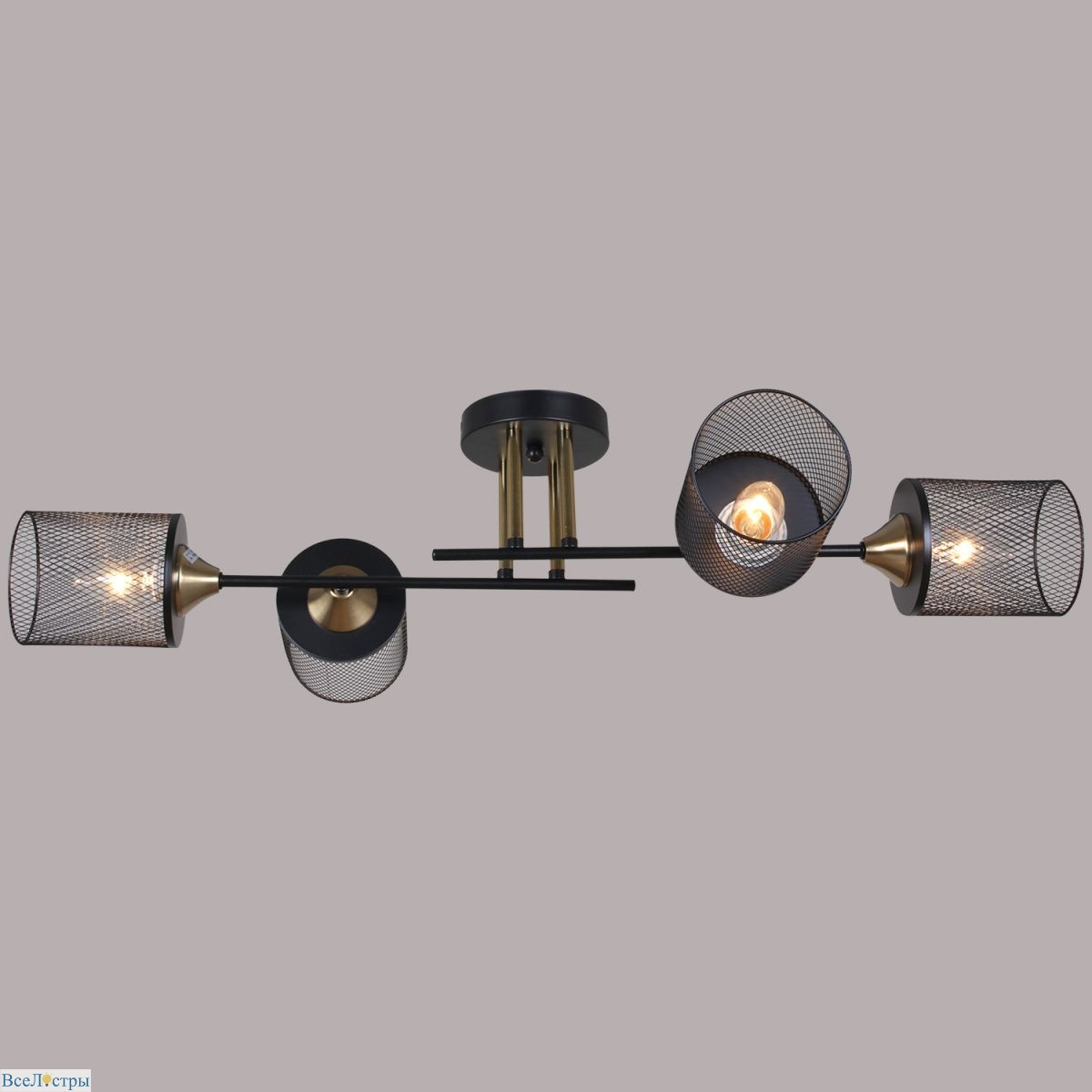 потолочная люстра reluce 38460-0.3-04 bk+copper