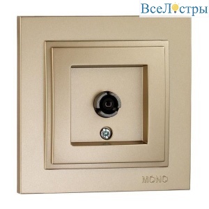 Розетка TV концевая Mono Electric Despina экран титан 102-222205-138
