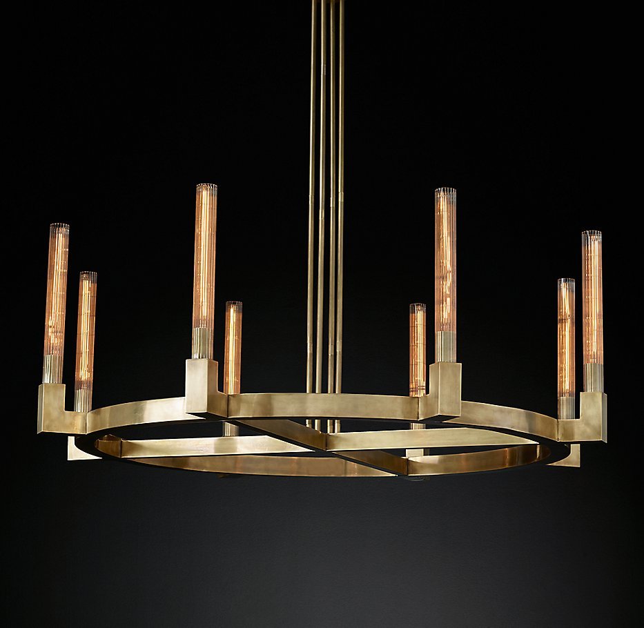 люстра delight collection cannele 8 brass