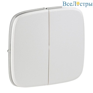 Лицевая панель Legrand Valena Allure выключателя двухклавишного жемчуг 755029