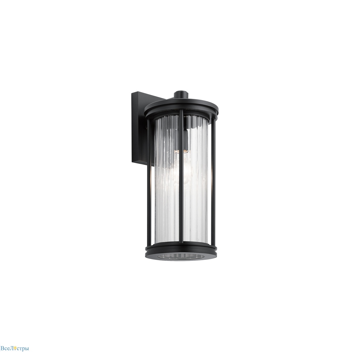 уличный настенный светильник kichler barras kl-barras2-m-bk