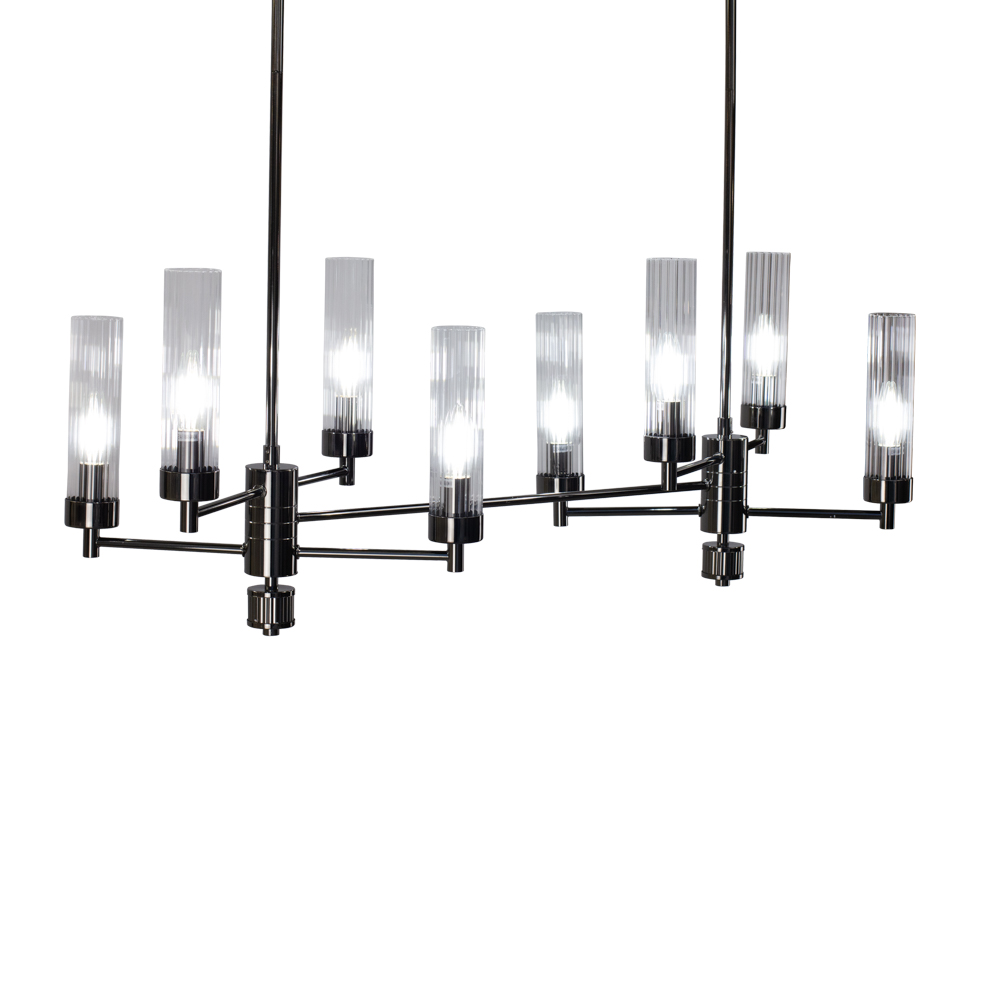 люстра на штанге am group indigo spl8 pearl black