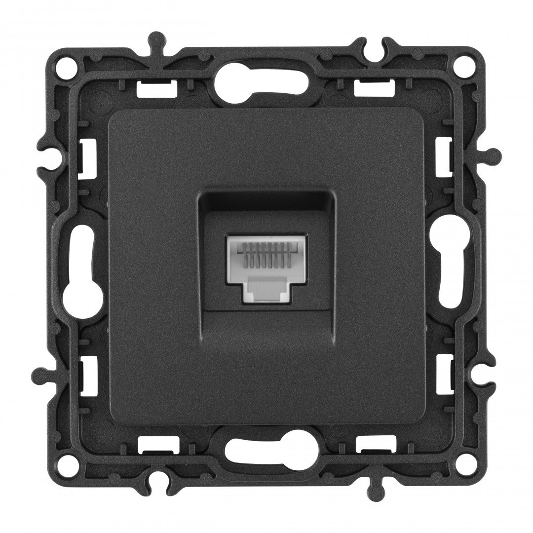 розетка rj45 arte milano 217.45-1.black