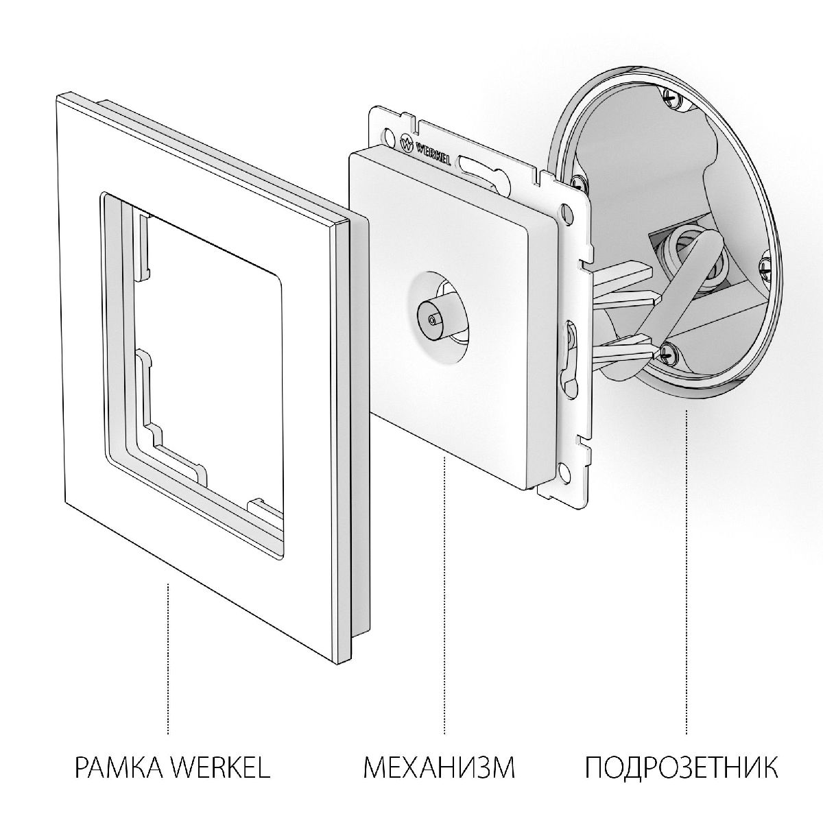 тв-розетка проходная werkel 4690389156595 w1184006 a051517