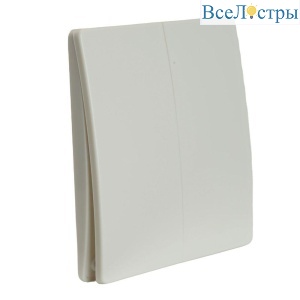 Выключатель двухклавишный беспроводной Feron Smart белый TM92 51021