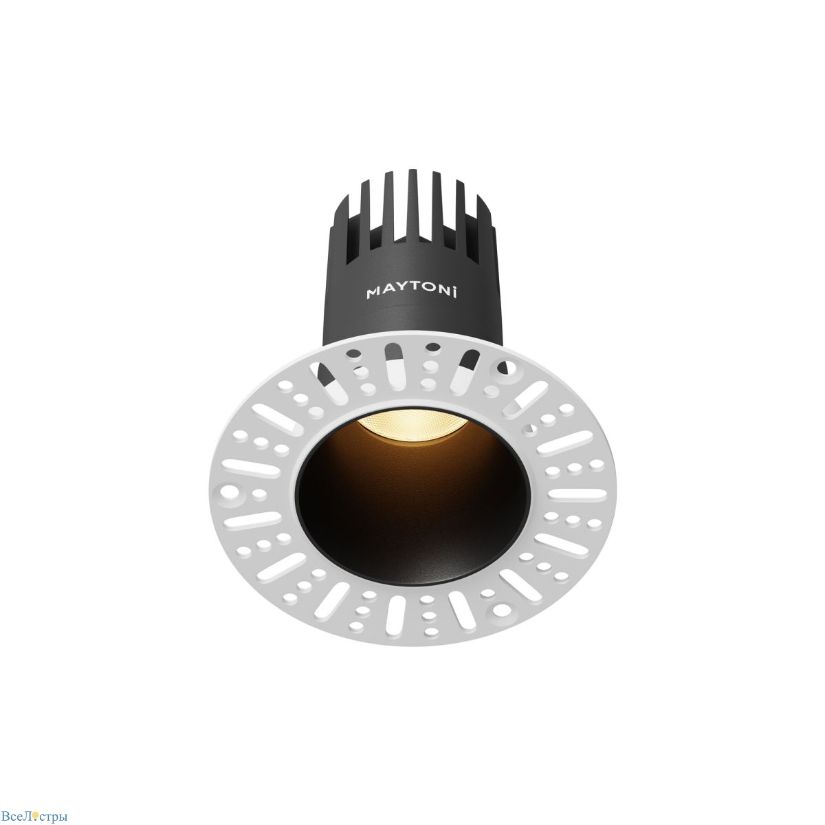 встраиваемый светильник maytoni dip dl120-10w-2.7k-trs-b