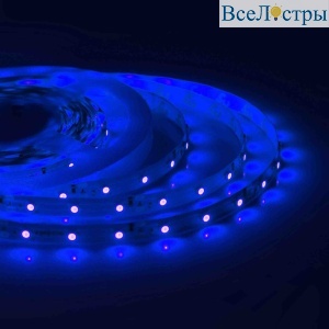 Светодиодная лента Apeyron 12В СТ 4,8Вт/м smd3528, 60д/м IP67 (НАНО) 5м синяя 00-84