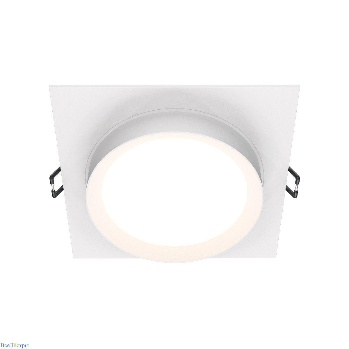 встраиваемый светильник maytoni technical hoop dl086-gx53-sq-w