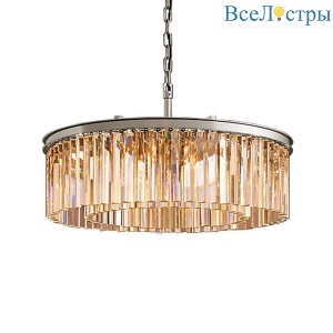Подвесная люстра Delight Collection 1920s Odeon KR0387P-10B chrome/amber