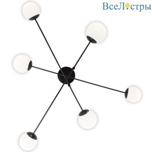 Потолочная люстра Eurosvet Netz 30181/6 черный Smart a062214
