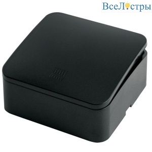 Выключатель одноклавишный Stekker София с подсветкой черный MSW10-11-20-02 49292