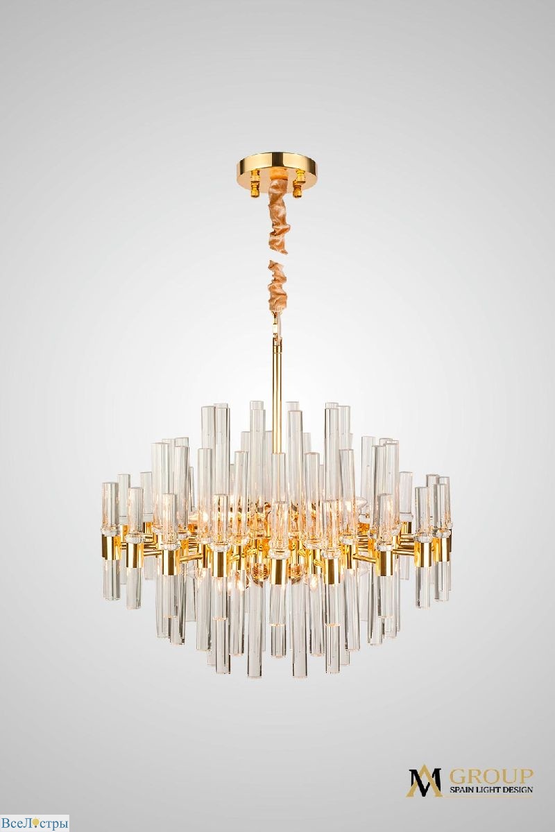 подвесная люстра am group adrian l600 gold