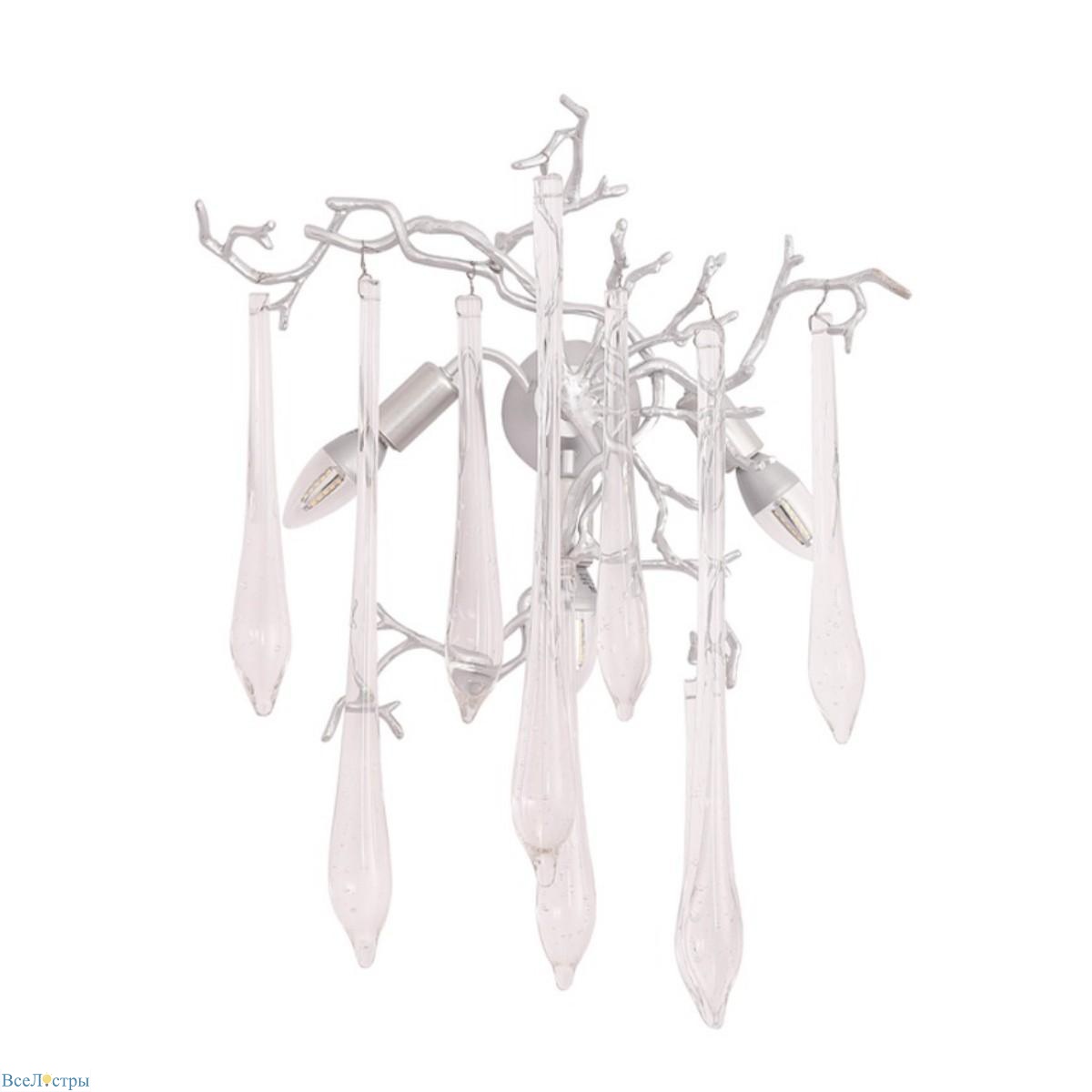 настенный светильник crystal lux reina ap3 silver patina