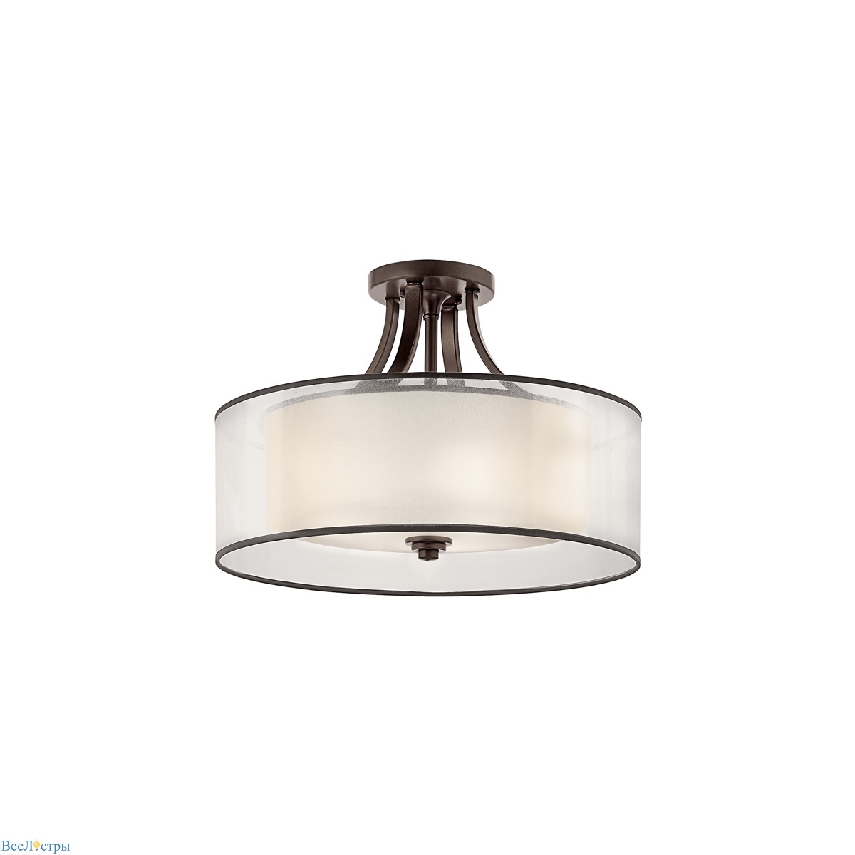 потолочный светильник kichler lacey kl-lacey-sfm-mb