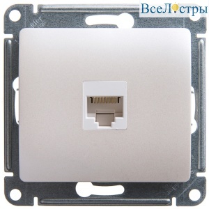 Розетка компьютерная RJ45 кат.5E Systeme Electric Glossa Перламутр GSL000681K