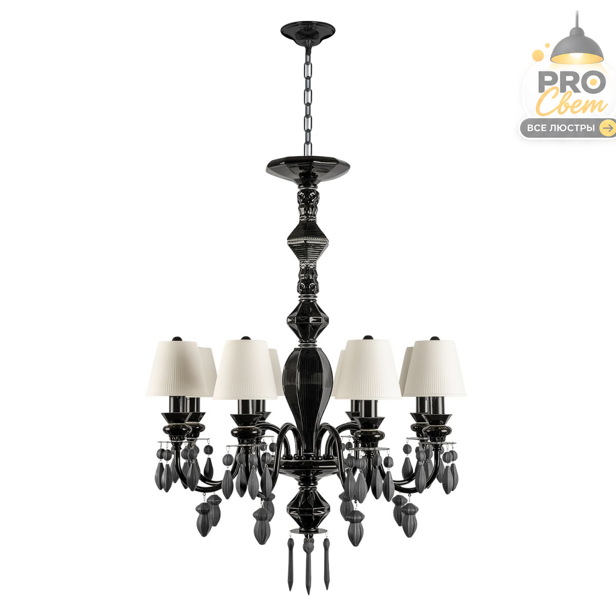 подвесная люстра loft it grace 10203/8 black