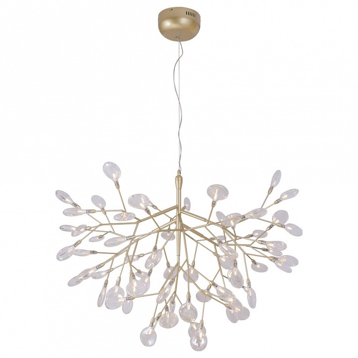 подвесная люстра crystal lux evita evita sp63 gold/transparent