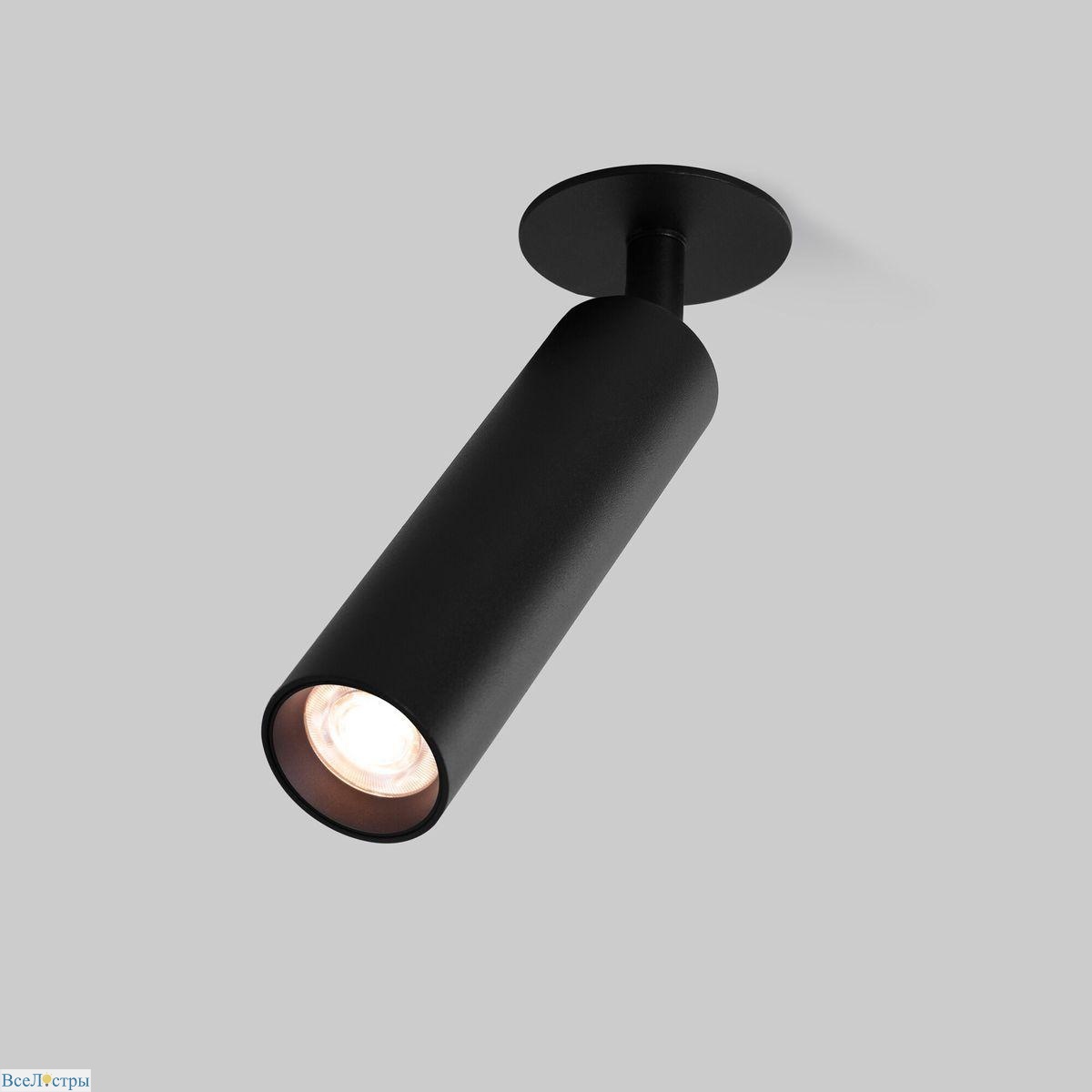 встраиваемый светодиодный спот elektrostandard diffe 25040/led черный a058226