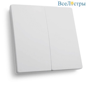 Выключатель двухклавишный беспроводной Feron Smart белый TM82 41129