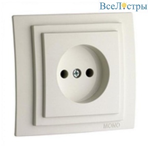 Розетка 2К Mono Electric Despina/ Larissa 16A 250V винтовое подключение слоновая кость 500-000122-116