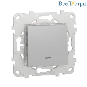 Переключатель одноклавишный перекрестный с подсветкой Schneider Electric Unica New NU520530N