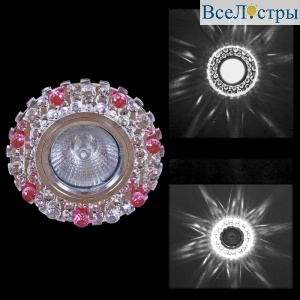 Встраиваемый светильник Reluce 00755-9.0-001CN MR16+LED3W CL+PK