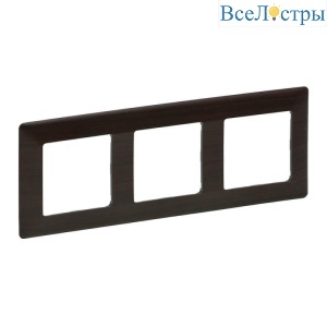 Рамка 3-постовая Legrand Valena Life Темное дерево 754173