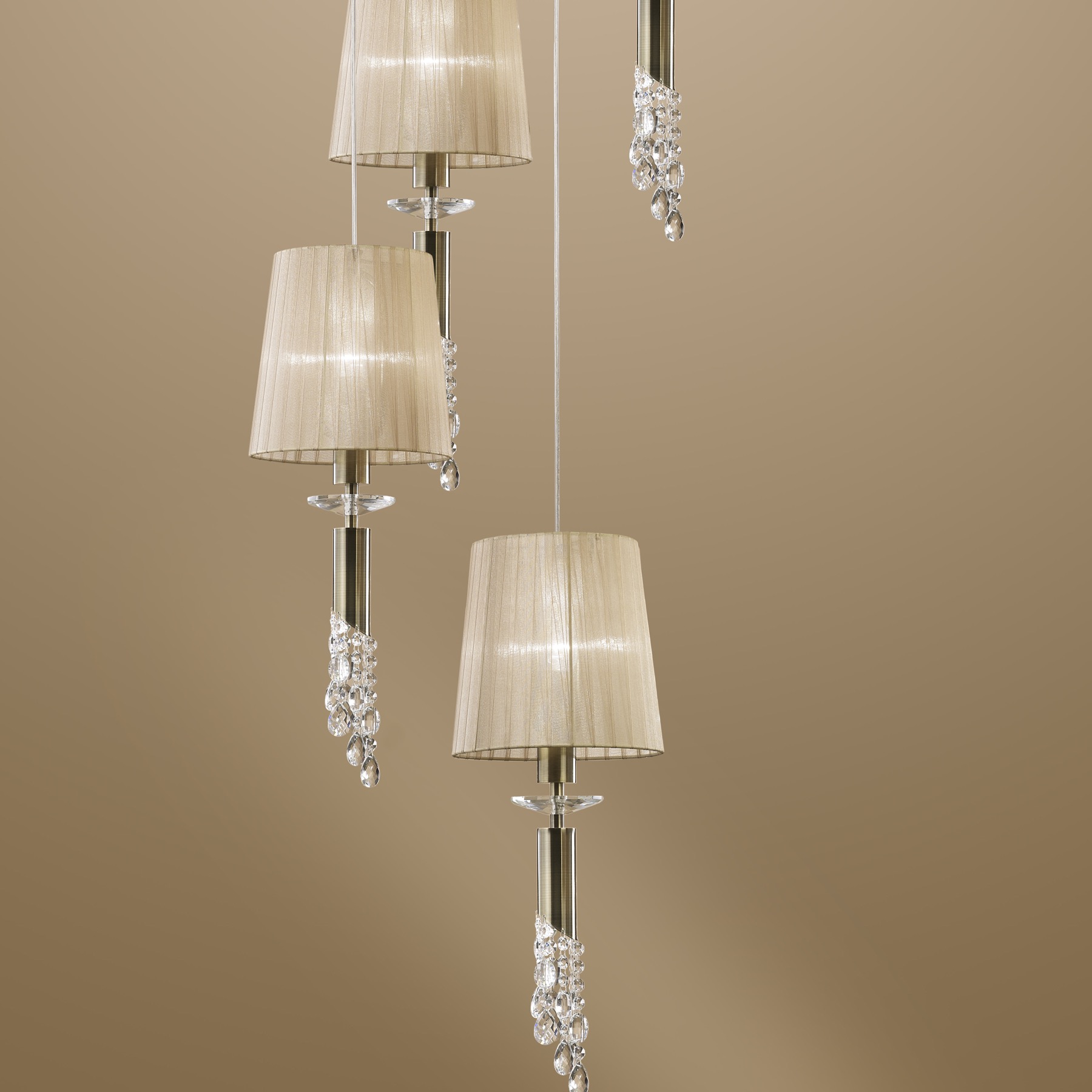 подвесная люстра mantra tiffany bronze 3877