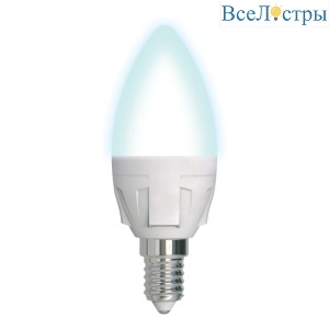 Лампа светодиодная диммируемая (UL-00004294) Uniel E14 7W 4000K матовая LED-C37 7W/4000K/E14/FR/DIM PLP01WH