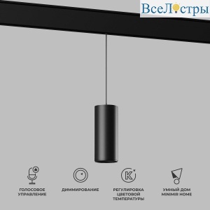 Подвесной трековый светодиодный светильник Elektrostandard Slim Magnetic Dim Amend 85073/01 черный a063534