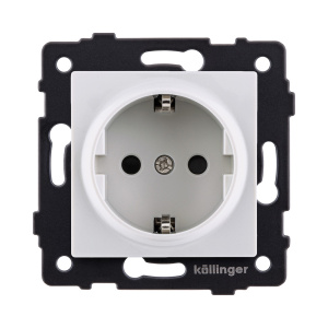 Розетка штепсельная SCHUKO 16A/250 В, белый Kollinger REA-002WH для Aspekt, Eleganz, Reflex