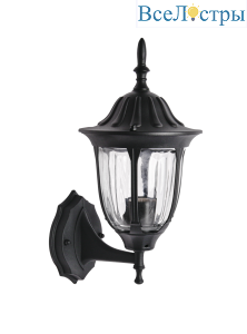 Уличный настенный светильник ЭРА Галатея GBW-105-BL-0380 230В Е27 IP54 чёрный вверх Б0071482