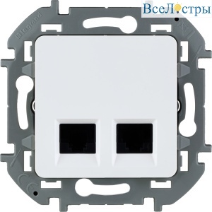 Розетка компьютерная двойная RJ45 Legrand Inspiria 673840