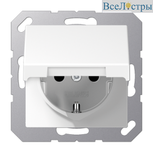 Розетка штепсельная Schuko Jung A1520BFKIKLWW