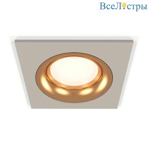 Комплект встраиваемого светильника Ambrella light Techno Spot XC7633005 SGR/PYG серый песок/золото желтое полированное (C7633, N7014)