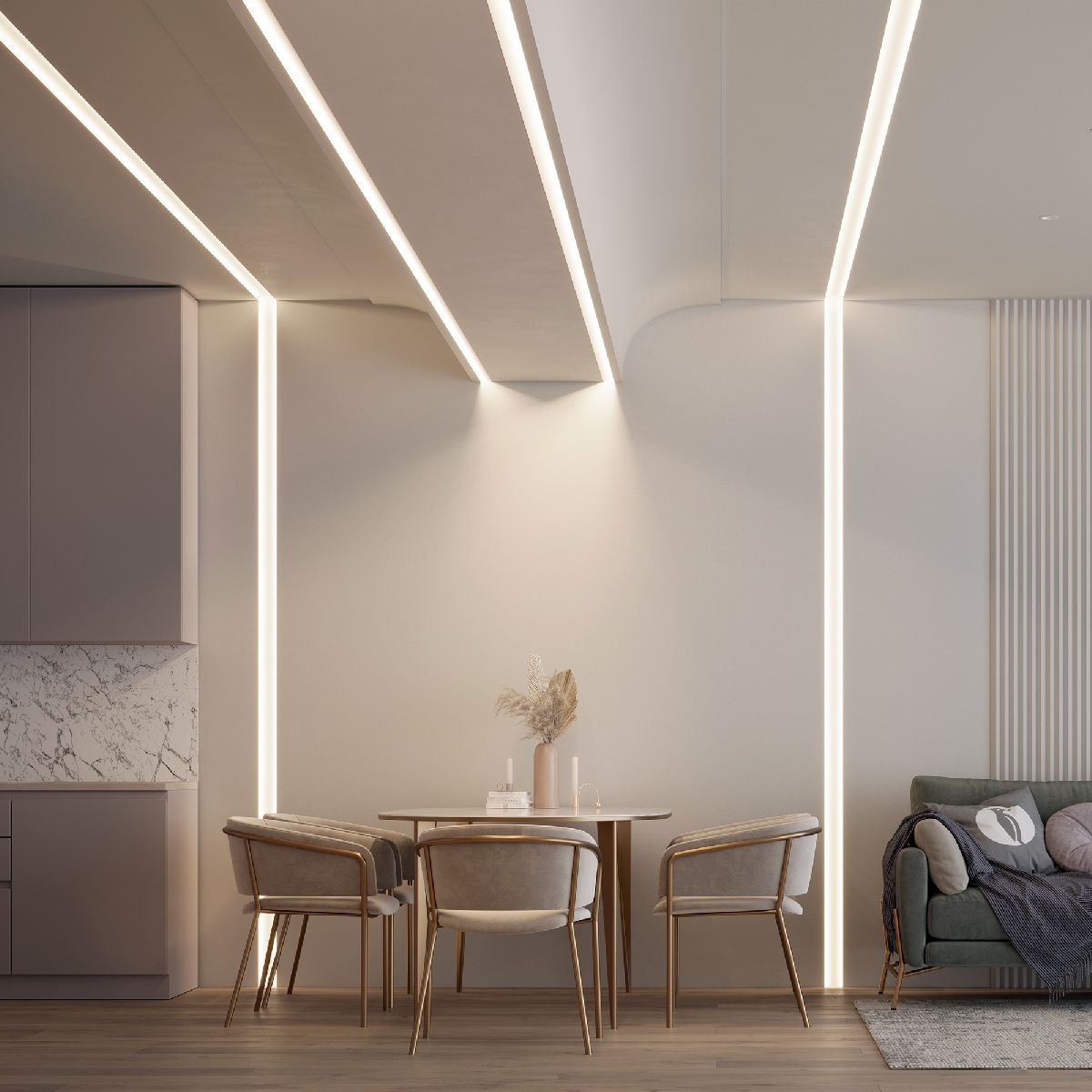 профиль arlight fantom-w45-bevel-2000 white 039949