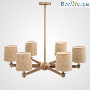 Люстра на штанге ImperiumLoft Jorgenson Beige/Dark Wood Stavra 102089-26