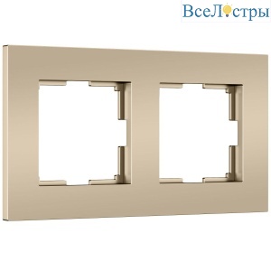 Рамка на 2 поста Werkel Slab (шампань софт) W0022911 4690389218378 a071623