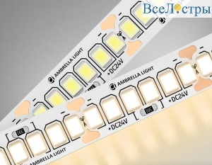 Светодиодная лента Ambrella Light 18W/m 240LED/m 2835SMD теплый белый 5M GS3301