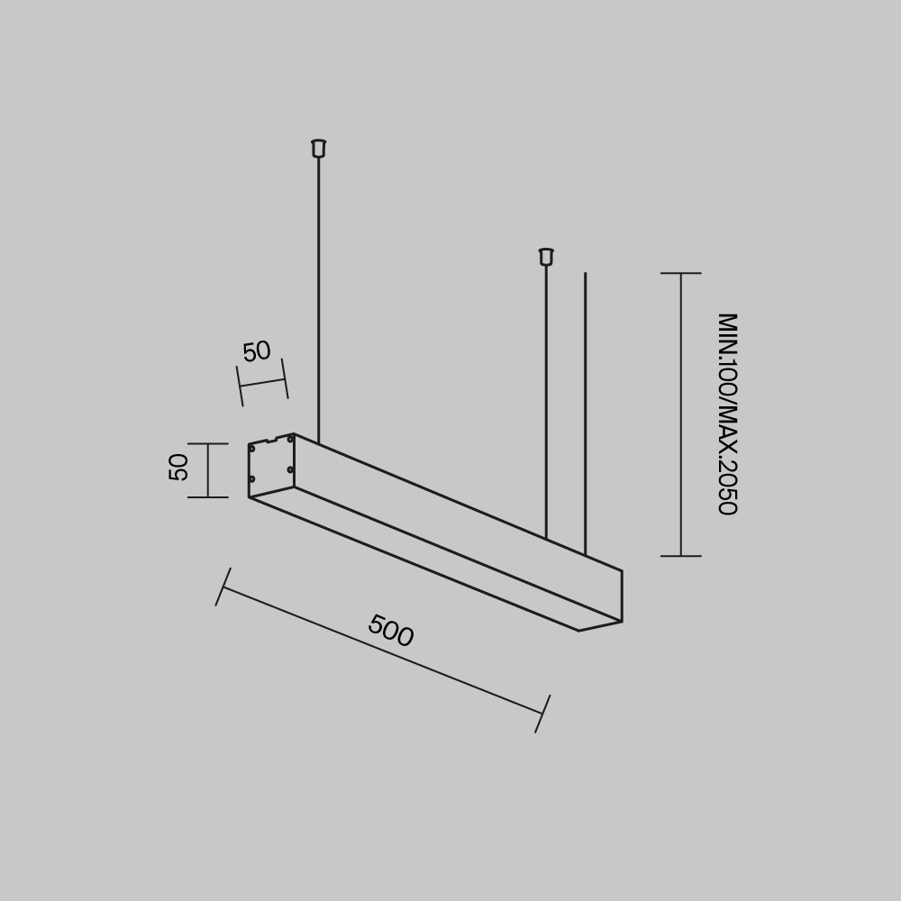 линейный подвесной светильник maytoni technical ll312026