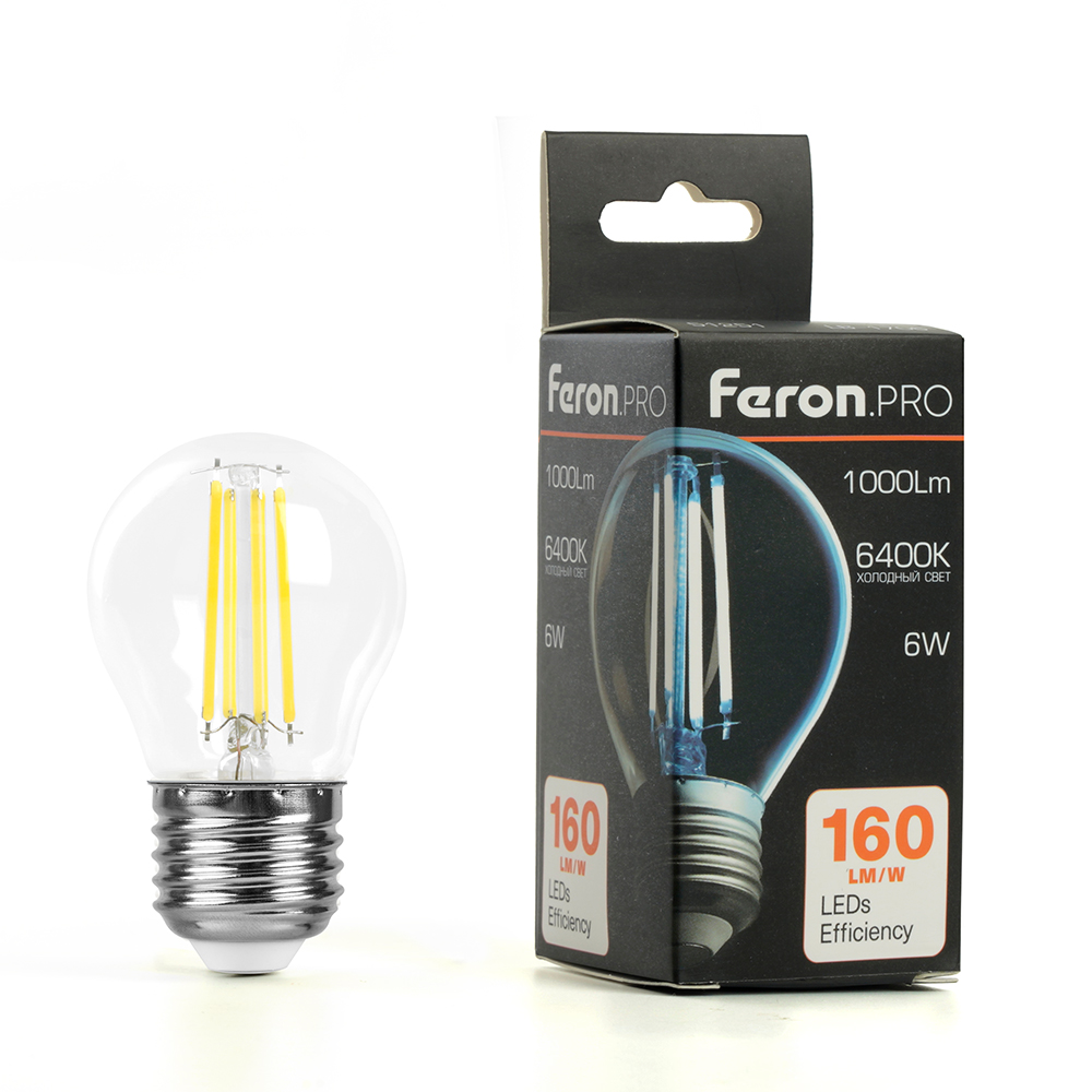 светодиодная лампа feron lb-1706 e27 6w 6400к 51252