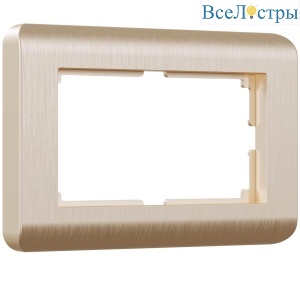 Рамка для двойной розетки Werkel Stream шампань W0082111 4690389162572