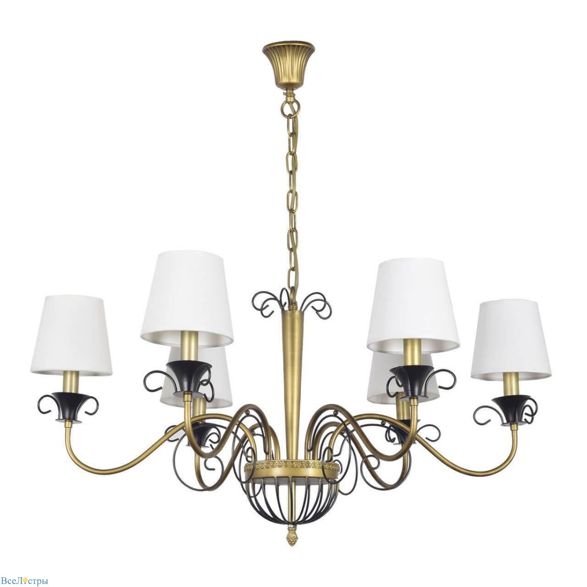 подвесная люстра arti lampadari lenola e 1.1.6 ag