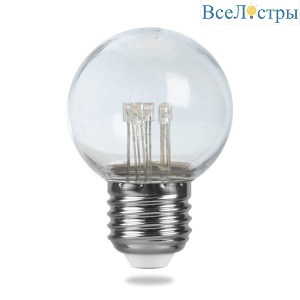Лампа светодиодная Feron E27 1W 2700K прозрачная LB-378 41918