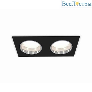 Комплект встраиваемого светильника Ambrella light Techno Spot XC6526003 SBK/PSL черный песок/серебро полированное (C6526, N6112)