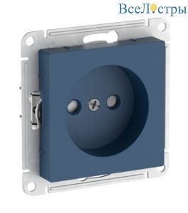 Розетка без заземления со шторками, 16А, мех., быстрозажим. клем. Systeme Electric AtlasDesign Аквамарин ATN001149S