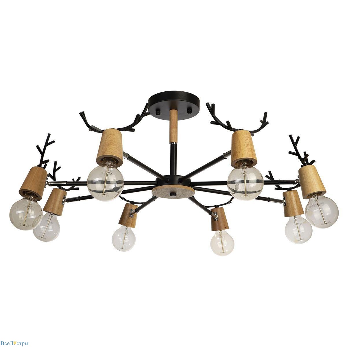 потолочная люстра loft it sven 10024/8 black