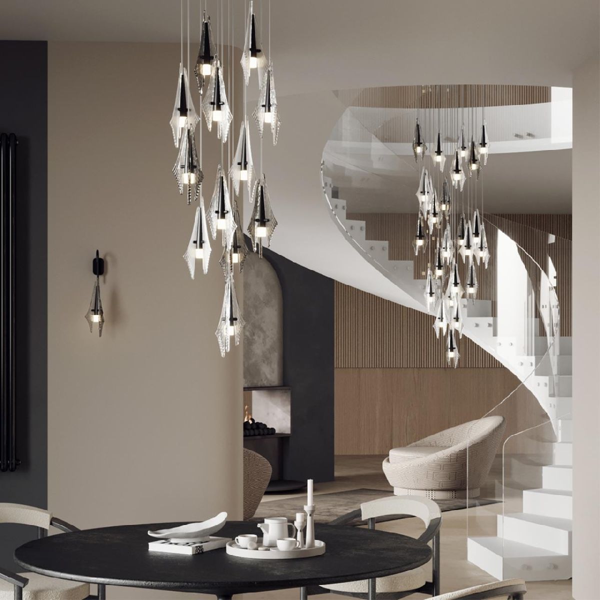 каскадная люстра odeon light l-vision afalina 5442/137l