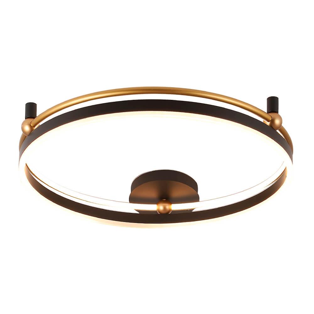 потолочный светодиодный светильник crystal lux fernando pl72w led black/gold
